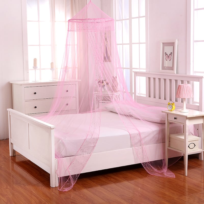 Sheer Galaxy Collapsible Hoop Kids Bed Canopy