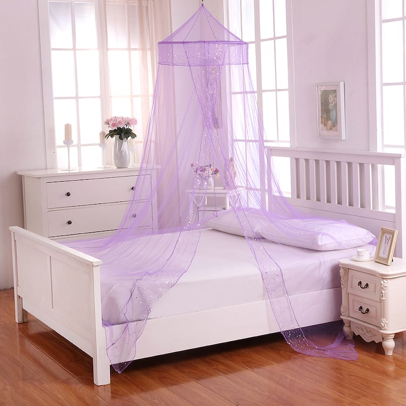 Sheer Galaxy Collapsible Hoop Kids Bed Canopy