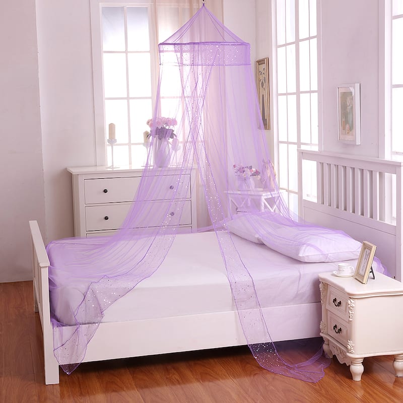 Sheer Galaxy Collapsible Hoop Kids Bed Canopy