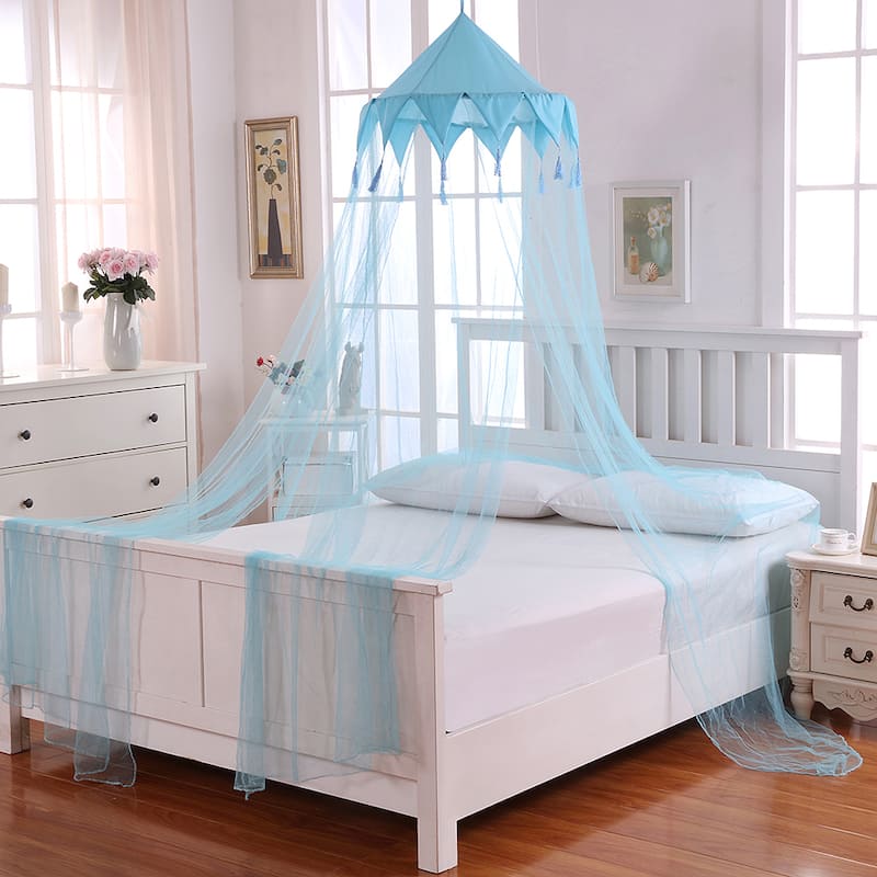 Sheer Harlequin Collapsible Hoop Kids Bed Canopy