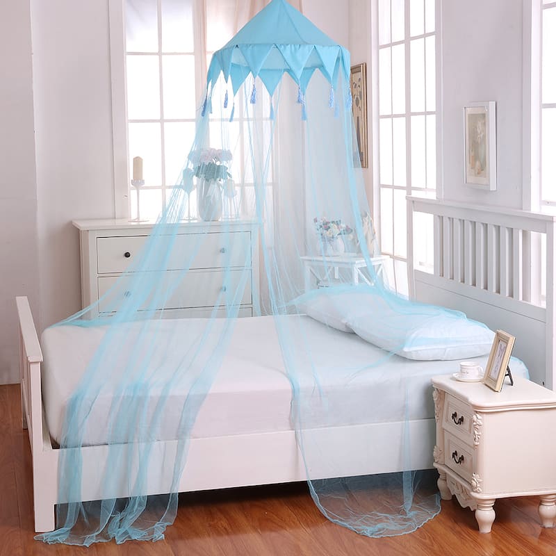 Sheer Harlequin Collapsible Hoop Kids Bed Canopy