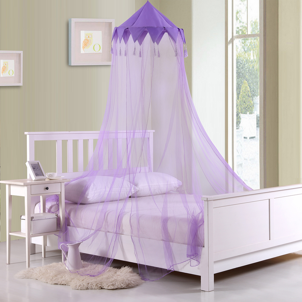 Sheer Harlequin Collapsible Hoop Kids Bed Canopy