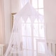 preview thumbnail 5 of 13, Sheer Harlequin Collapsible Hoop Kids Bed Canopy White