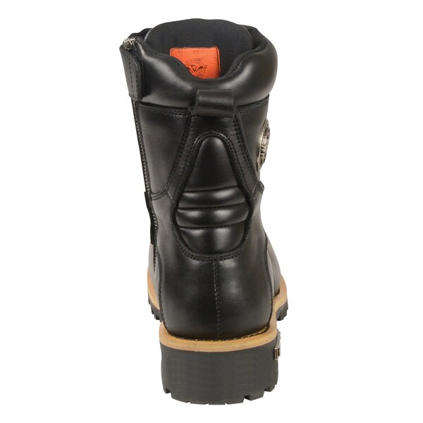 mens side zip boots black