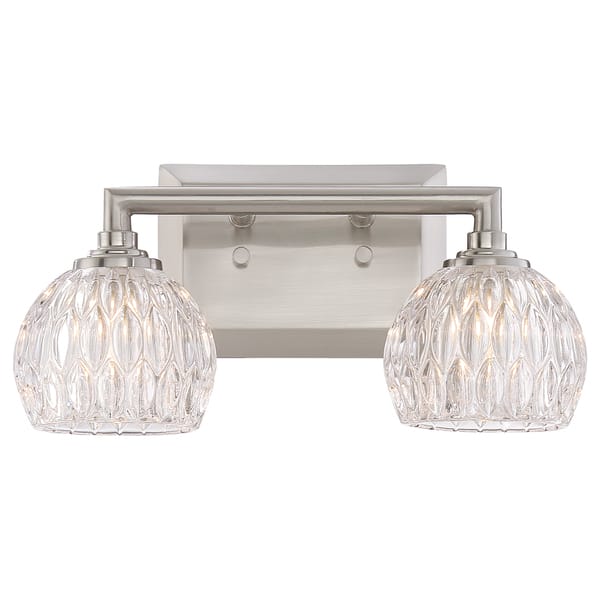 slide 2 of 3, Quoizel Platinum Collection Serena 2-light Bath Fixture - Brushed Nickel