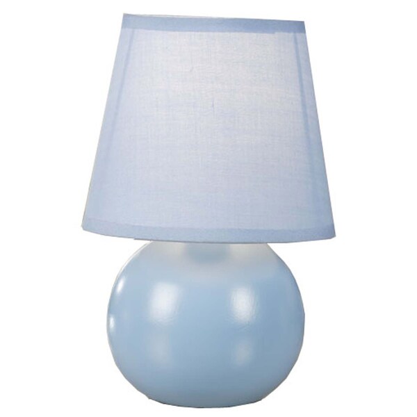 Normande Lighting HE3-1152-BL Blue Accent Table Lamp with Bulb