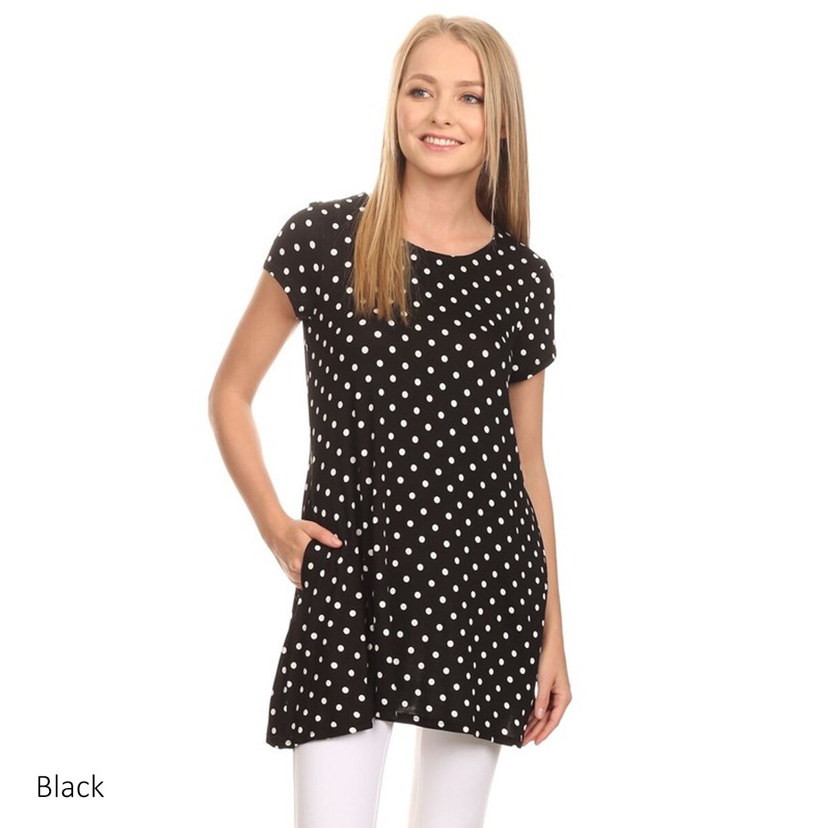 polka dot tunic top