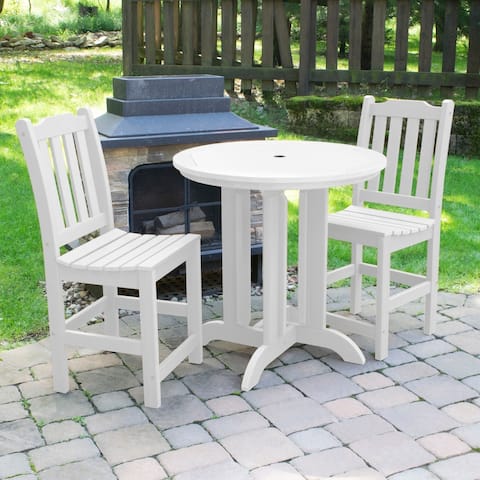 Plastic French Country Patio Furniture Find Great Outdoor Seating Lehigh 3 Piece Round Counter Height Dining Set