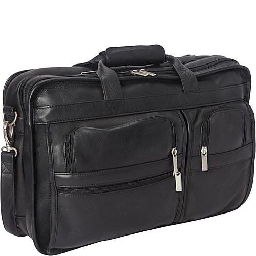 edmond leather expandable briefcase