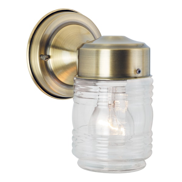 Shop Bel Air Lighting CB4900AB 4inch Antique Brass Jelly Jar Outdoor Light Fixture Free