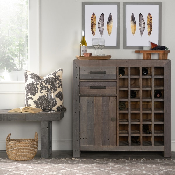 Oscar Reclaimed Wood Wine Cabinet By Kosas Home Free Shipping Oscar Reclaimed Wood Wine Cabinet By Kosas Home