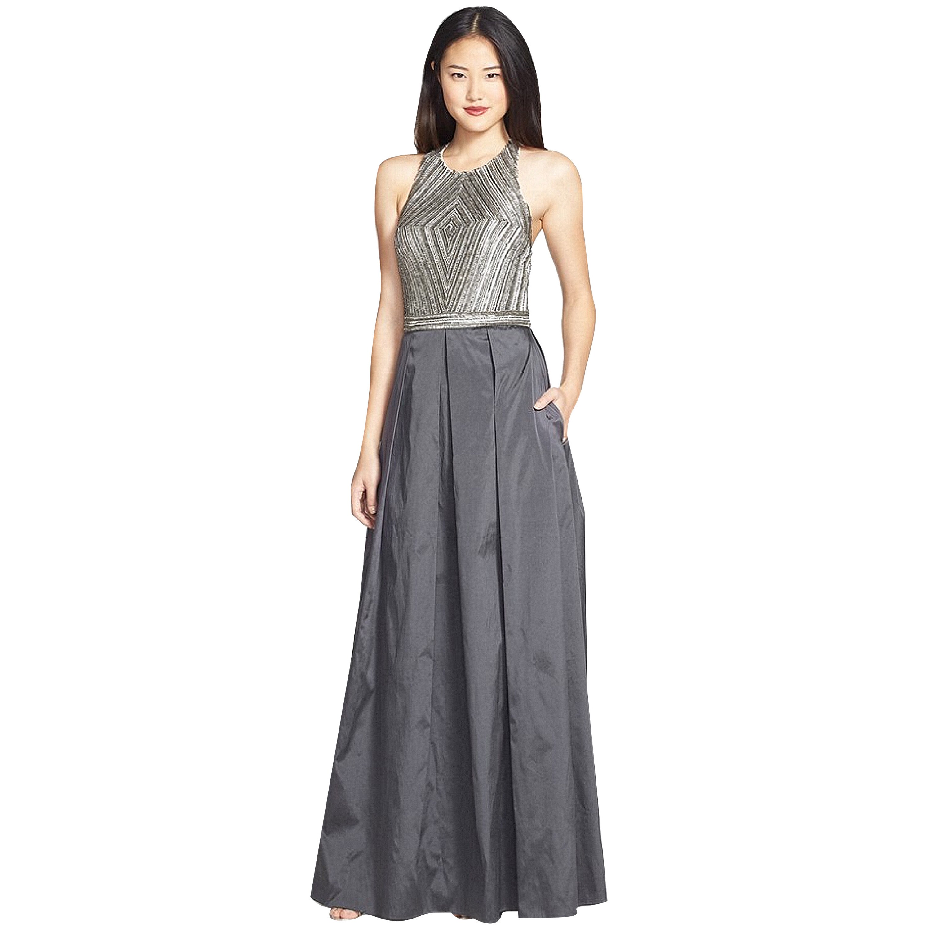 charcoal grey evening gowns