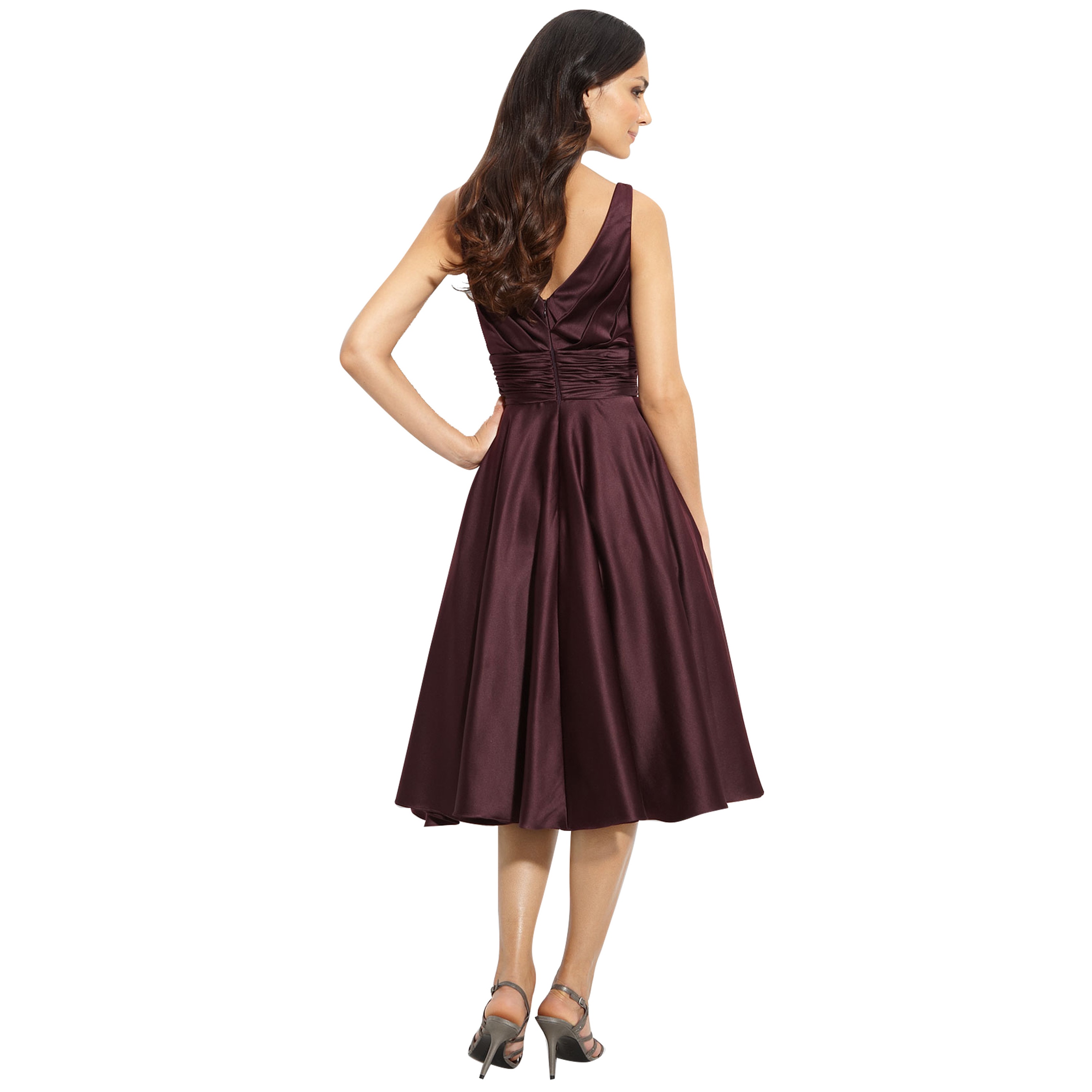 aubergine cocktail dress
