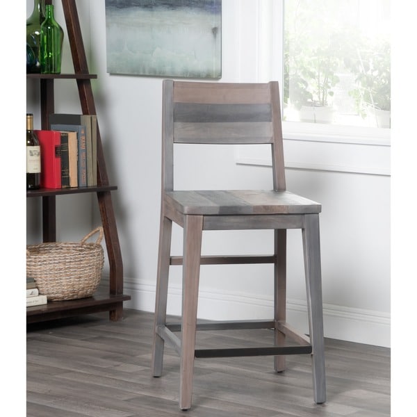 Shop Oscar Reclaimed Wood 24 Inch Counter Stool By Kosas Home Free   Kosas Home Oscar Handcrafted Rustic Charcoal Recovered Shipping Pallets Counter Stool 127d5a94 64e9 4e33 A050 E27fc4700103 600 