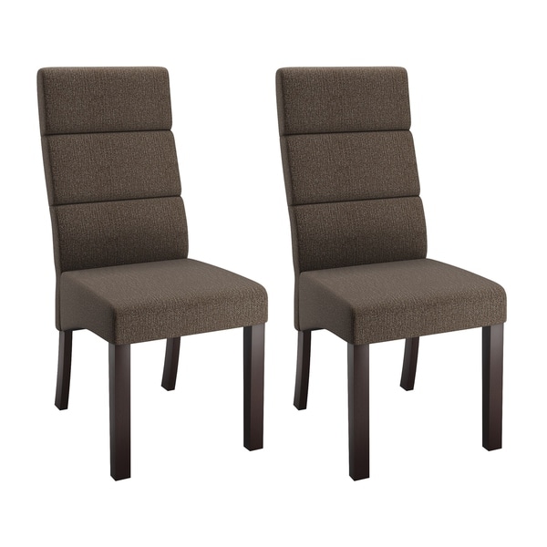 Corliving Antonio Upholstered Tall Back Dining Chairs Set Of 2 Corliving Antonio Upholstered Tall Back Dining Chairs Set Of 2
