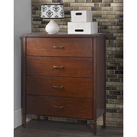 Dorel Living Brook Lane Walnut 4 Drawer Chest By 2019 Sale On