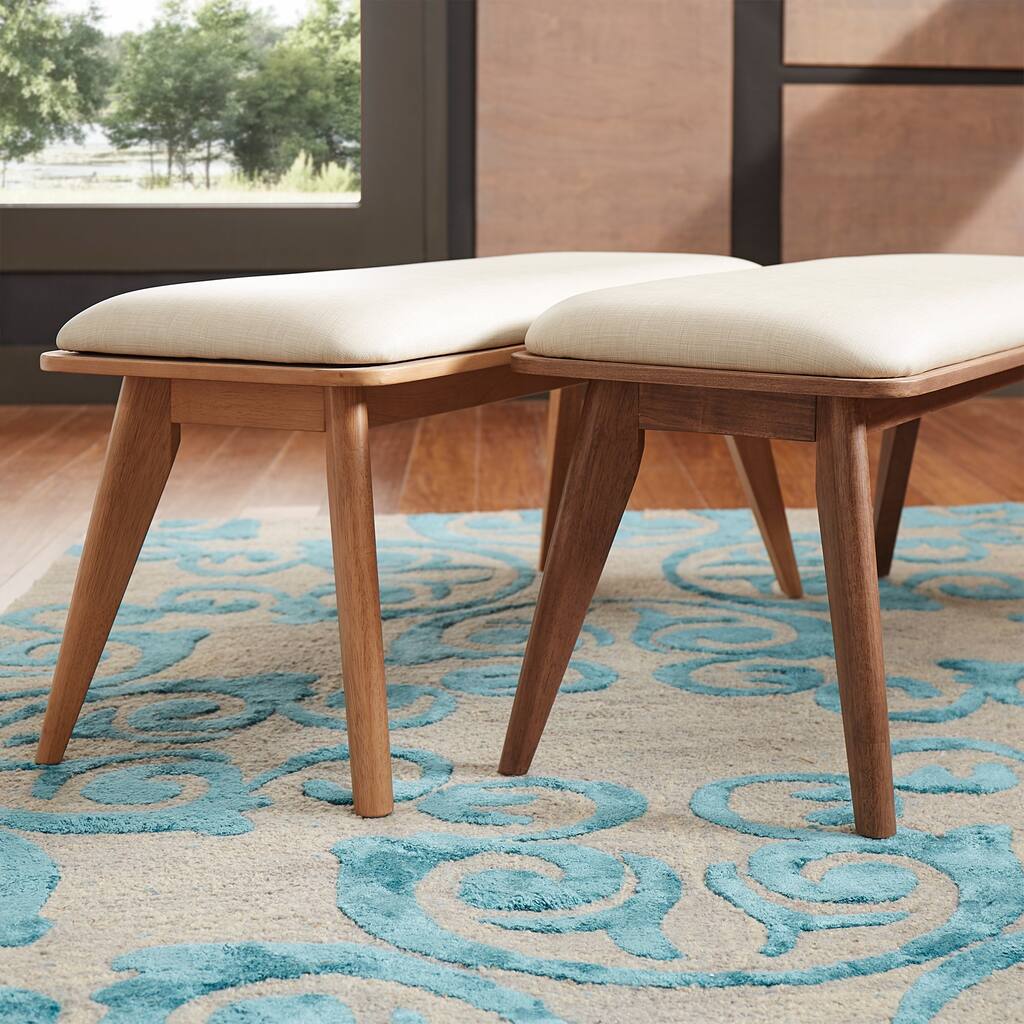 Penelope Danish Modern Upholstered Dining Bench iNSPIRE Q Modern