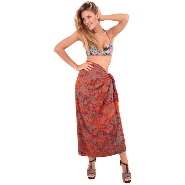orange sarong skirt