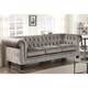 Abbyson Grand Chesterfield Grey Velvet Sofa - Free Shipping Today