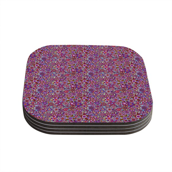 Kess Inhouse Julia Grifol My Dreams In Color Pink Stars Kess Inhouse Julia Grifol My Dreams In Color Pink Stars Coasters Set Of 4 Free Shipping On Orders Over 45 11808625