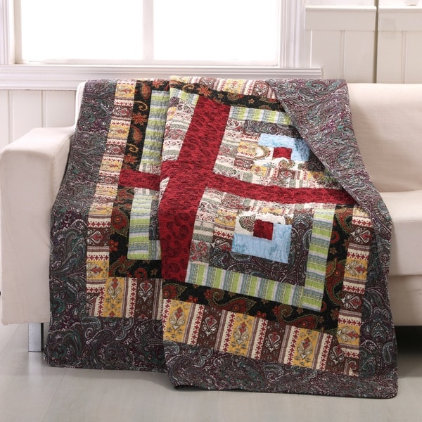 Colorado Lodge Authentic Patchwork Throw Quilt - 50 x 60