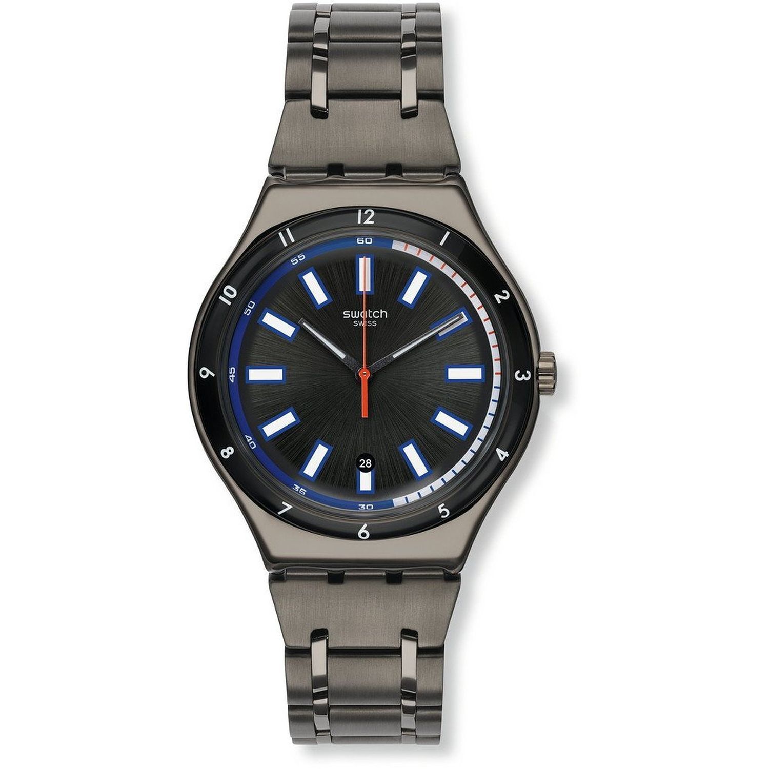 Swatch Men's YWM400G 'Irony Smokeygator' Grey Stainless Steel Watch -  Overstock - 11813529
