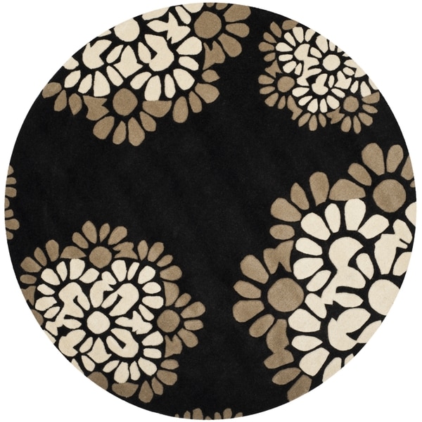Martha Stewart by Safavieh Petal Mosaic Silhouette Wool Rug - 6' Round