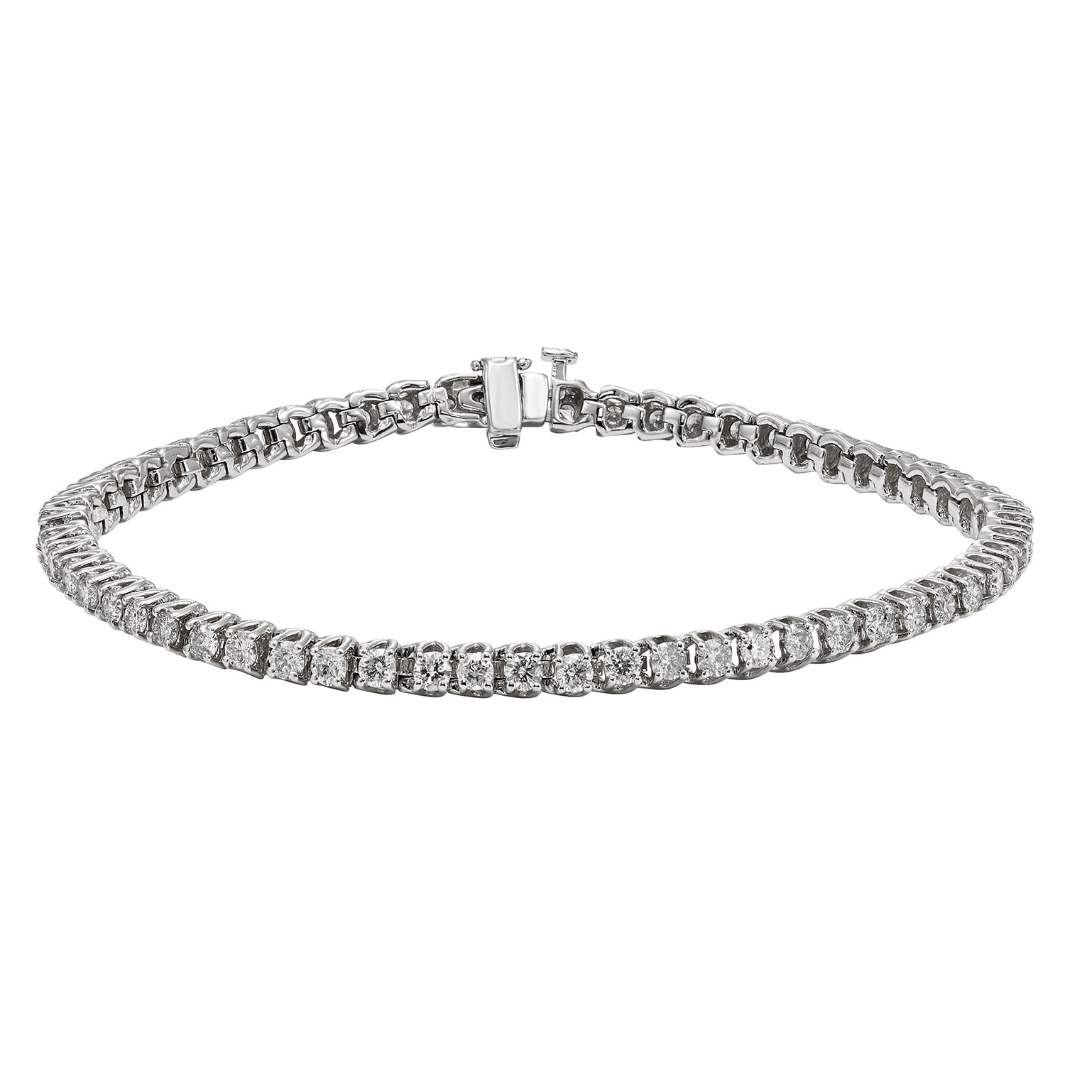 1 carat diamond 10k white gold tennis bracelet