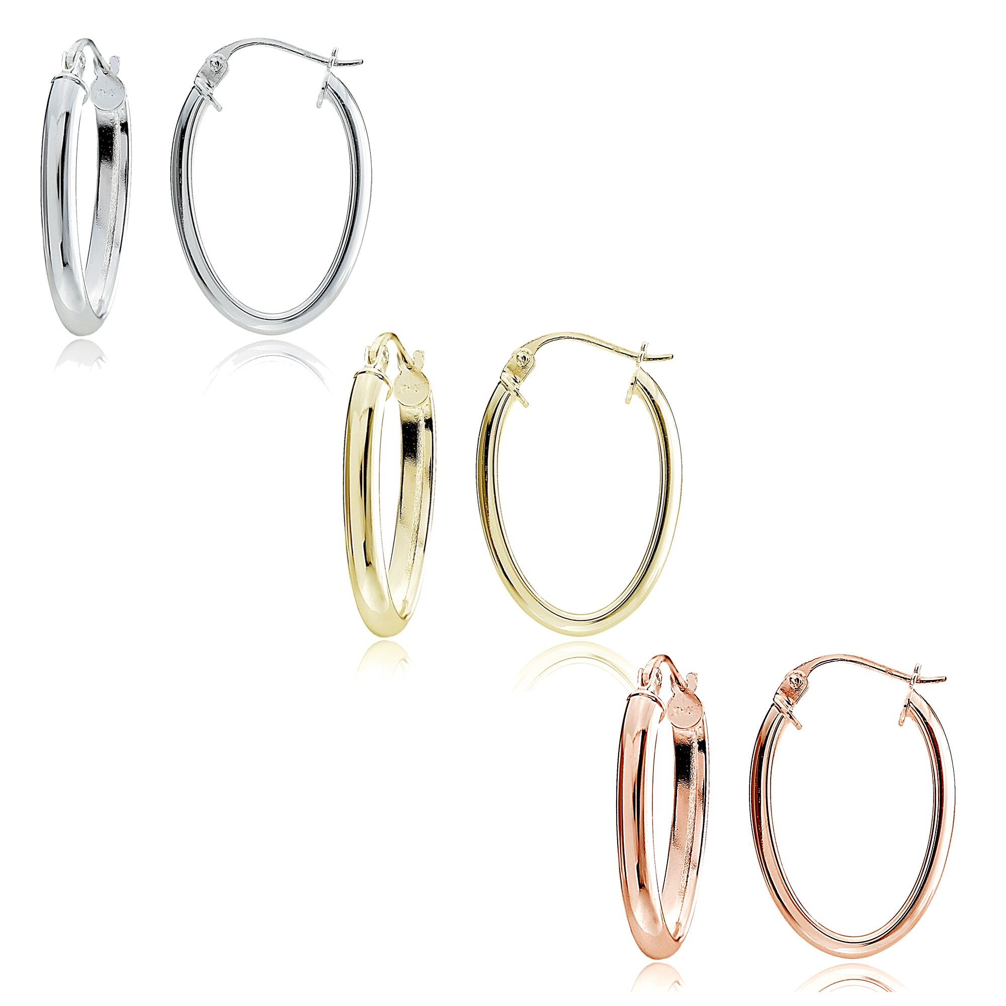 sterling silver earrings set of 3