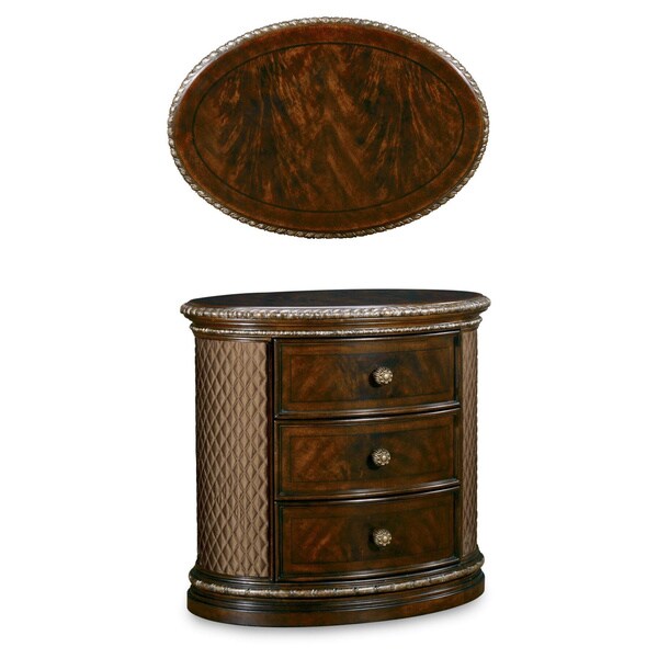 A.R.T. Furniture Gables Cherry Oval 3-drawer Nightstand