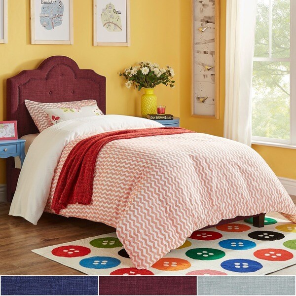 Harper Tufted High-arching Linen Upholstered Twin-size Upholstered Bed
