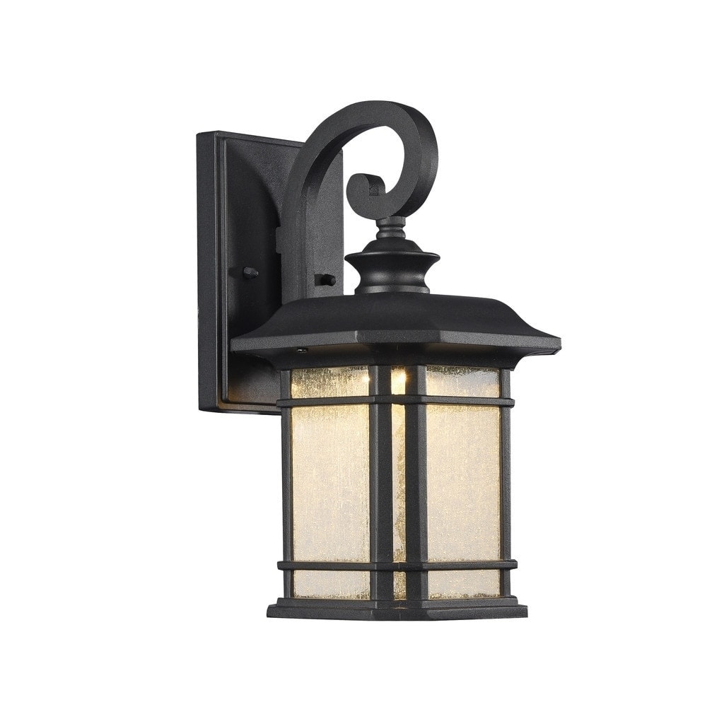 Traditional 1-light Black LED Outdoor Wall Lantern