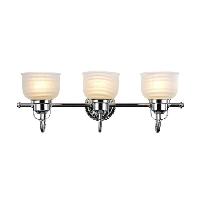 Transitional 3-light Chrome Bath/Vanity Fixture