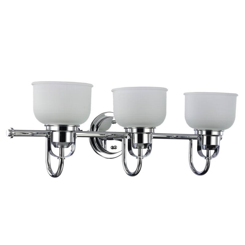 Transitional 3-light Chrome Bath/Vanity Fixture