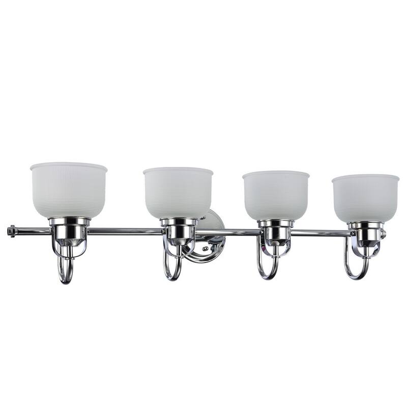 Transitional 4-light Chrome Bath/Vanity Fixture