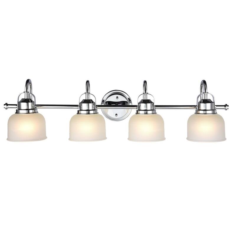 Transitional 4-light Chrome Bath/Vanity Fixture