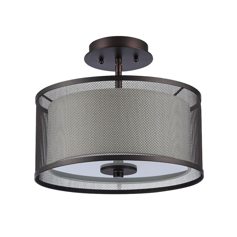 Carbon Loft Ellen Transitional 2-light Oil Rubbed Bronze Flush Mount