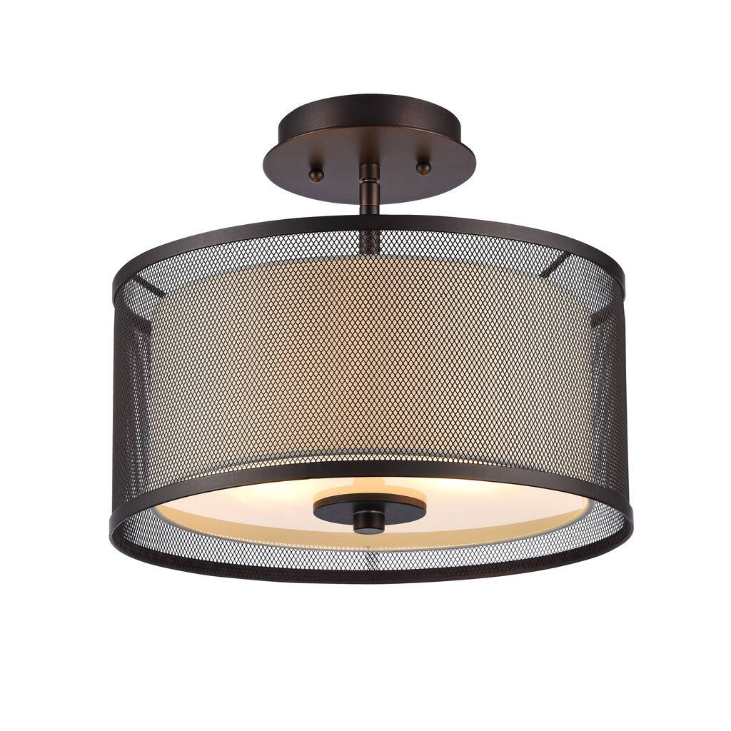 Carbon Loft Ellen Transitional 2-light Oil Rubbed Bronze Flush Mount