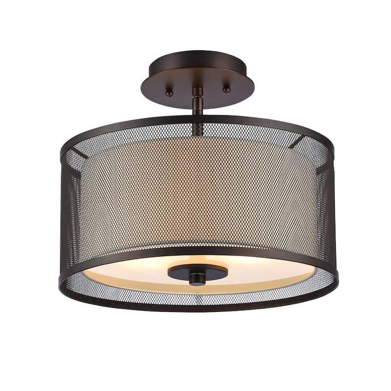 Carbon Loft Ellen Transitional 2-light Oil Rubbed Bronze Flush Mount