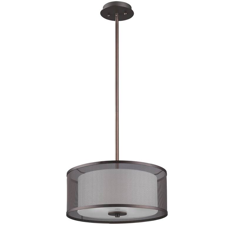 Transitional 3-light Oil Rubbed Bronze Pendant