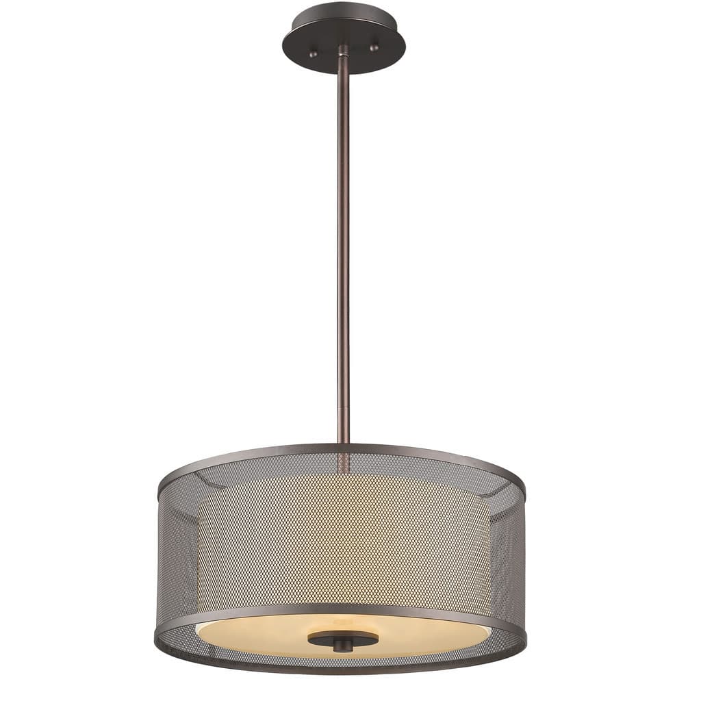 Transitional 3-light Oil Rubbed Bronze Pendant