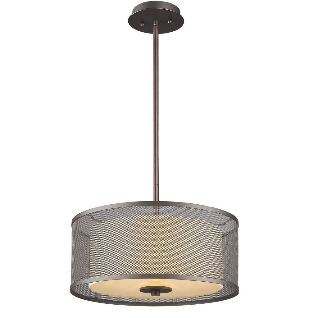 Transitional 3-light Oil Rubbed Bronze Pendant
