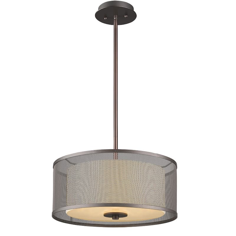 Transitional 3-light Oil Rubbed Bronze Pendant