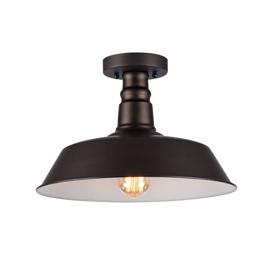 Chloe Transitional 1-light Oil Rubbed Bronze Flush Mount