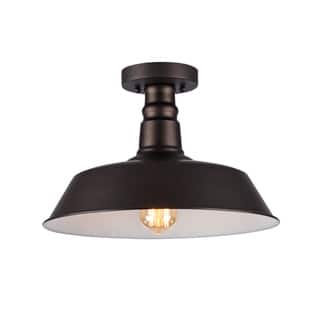 Chloe Transitional 1-light Oil Rubbed Bronze Flush Mount