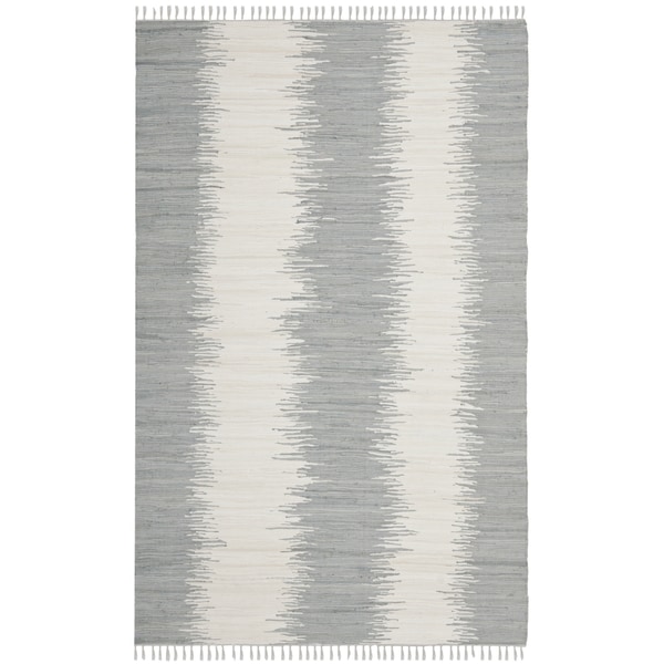 Safavieh Hand-Woven Montauk Grey Cotton Rug - 10' x 14'