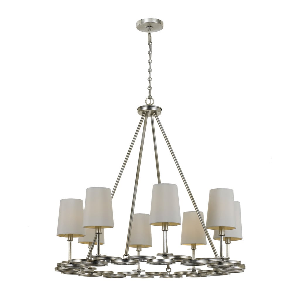 Crystorama Libby Langdon Graham Collection 8-light Antique Silver Chandelier - Chandeliers For Bedrooms by Overstock.com