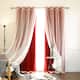 Aurora Home Mix-n-Match Blackout Tulle Lace 4-pc. Curtain Set - 52" w x 96" l - Cardinal Red