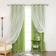 preview thumbnail 6 of 19, Aurora Home Mix and Match Curtains Blackout and Tulle Lace Sheer Curtain Panel Set (4-piece)