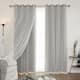 Aurora Home Mix and Match Curtains Blackout and Tulle Lace Sheer ...